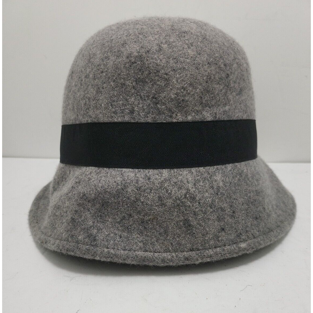 Aldo Women's Black Wool Cloche Hat Ribbon Band-Size Midium/Large